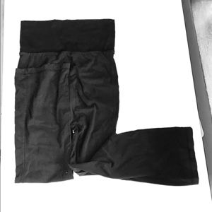 black cotton leggings